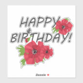 Gelukkige verjaardag! sticker (Vel)