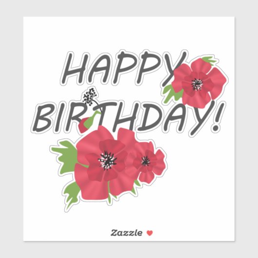 Gelukkige verjaardag! sticker (Vel)