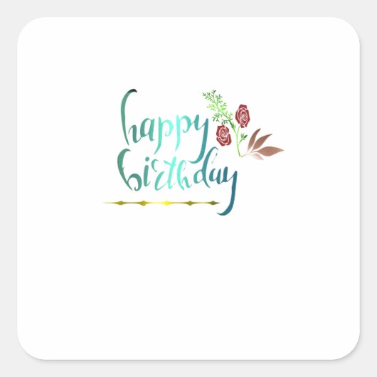 Gelukkige Verjaardag Sticker (Voorkant)
