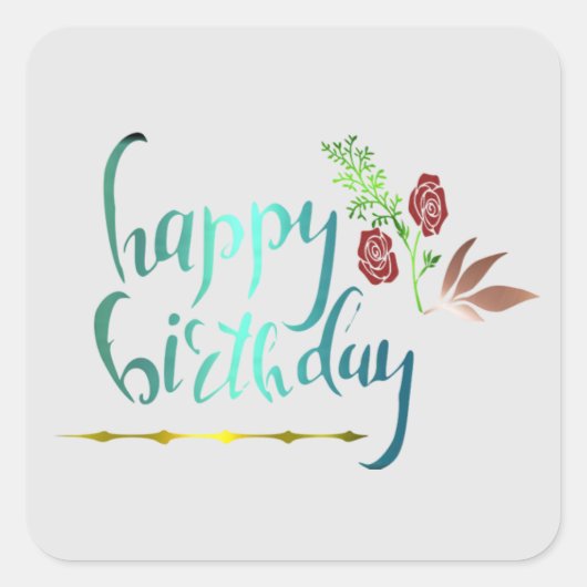 Gelukkige Verjaardag Sticker (Voorkant)