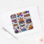 Gelukkige verjaardag stickers Halloween dag (Envelop)