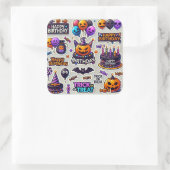 Gelukkige verjaardag stickers Halloween dag (Tas)