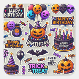 Gelukkige verjaardag stickers Halloween dag