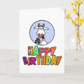 Gelukkige Verjaardag - Stier Kaart (Gele Bloem)