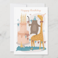 Gelukkige verjaardag. Stomme dieren. Funny beer gi