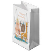 Gelukkige verjaardag. Stomme dieren. Funny beer gi Klein Cadeauzakje (Voorkant Gekanteld)