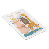 Gelukkige verjaardag. Stomme dieren. Funny beer gi Magneet (Rechterzijde)