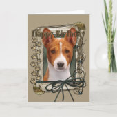 Gelukkige Verjaardag - Stone Paws - Basenji Kaart (Voorkant)