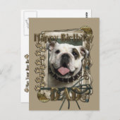 Gelukkige Verjaardag - Stone Paws - Bulldog Briefkaart (Voorkant / Achterkant)