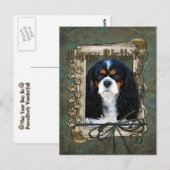 Gelukkige Verjaardag - Stone Paws - Cavalier Briefkaart (Voorkant / Achterkant)