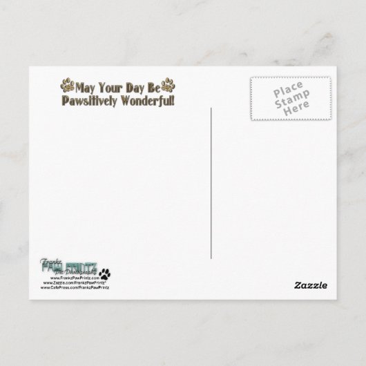 Gelukkige Verjaardag - Stone Paws - Cavalier Briefkaart (Achterkant)