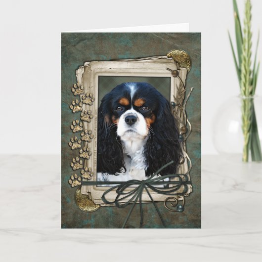 Gelukkige Verjaardag - Stone Paws - Cavalier Kaart (Voorkant)