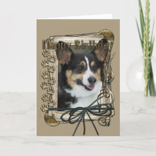 Gelukkige Verjaardag - Stone Paws - Corgi Kaart