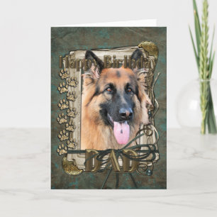 Gelukkige Verjaardag - Stone Paws - Shepherd - Cha Kaart
