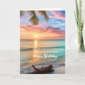 Gelukkige verjaardag, strand, mijlen uit elkaar, m kaart (Voorkant)