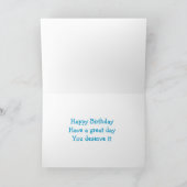 Gelukkige verjaardag strandkaart kaart (Binnen)