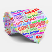 Gelukkige verjaardag stropdas (Opgerold)
