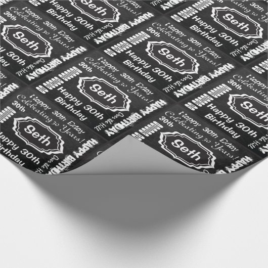 Gelukkige Verjaardag Subway Art Stijl | personalis Cadeaupapier (Hoek)