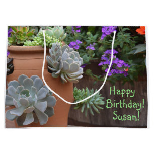 Gelukkige Verjaardag Succulent Verslaafde Groot Cadeauzakje