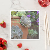 Gelukkige Verjaardag Succulent Verslaafde Servet (Insitu)