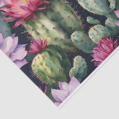 Gelukkige Verjaardag Succulente Planten, Cactus Fl Tissuepapier (Detail)