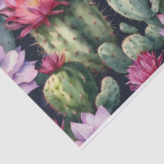 Gelukkige Verjaardag Succulente Planten, Cactus Fl Tissuepapier (Detail)