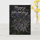 Gelukkige Verjaardag Succulente Sedum Kaart (Gele Bloem)