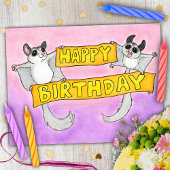 Gelukkige Verjaardag Suikereekhoorns Briefkaart