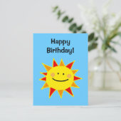Gelukkige verjaardag! (sun) briefkaart (Staand voorkant)