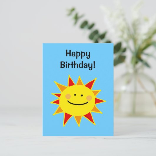 Gelukkige verjaardag! (sun) briefkaart (Staand voorkant)