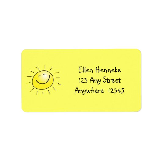 Gelukkige verjaardag, Sunshine! Etiket (Voorkant)
