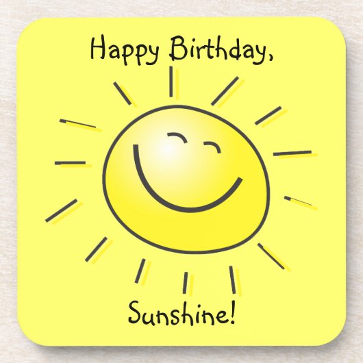 Gelukkige verjaardag, Sunshine! Onderzetter (Voorkant)