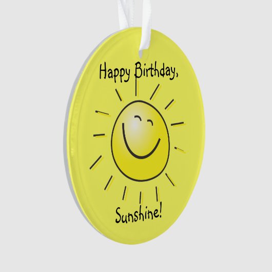 Gelukkige verjaardag, Sunshine! Ornament (voorkant)
