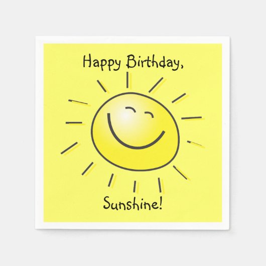Gelukkige verjaardag, Sunshine! Servet (Voorkant)