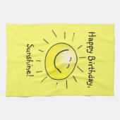 Gelukkige verjaardag, Sunshine! Theedoek (Horizontaal)