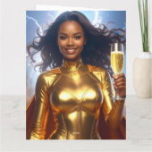 Gelukkige verjaardag Superheld Kaart (Achterkant)