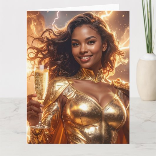 Gelukkige verjaardag Superheld Kaart (Voorkant)