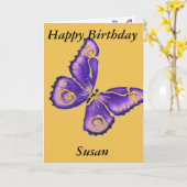 Gelukkige verjaardag Susan Kaart (Gele Bloem)