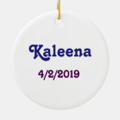 Gelukkige Verjaardag Sweet 16 met Tekst Keramisch Ornament (Achterkant)