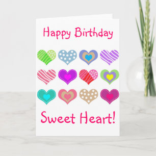 Gelukkige Verjaardag Sweet Heart Kaart