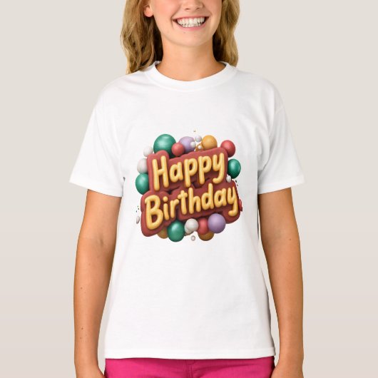 Gelukkige verjaardag t-shirt (Voorkant)