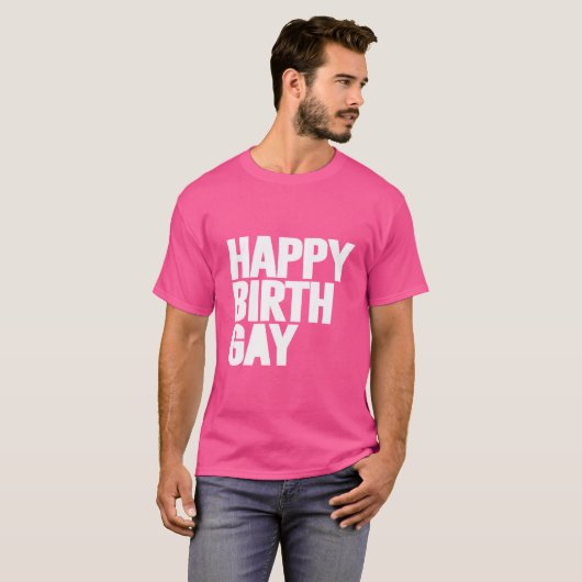 Gelukkige Verjaardag T-shirt (Voorkant volledig)