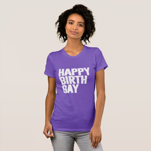Gelukkige Verjaardag T-shirt (Voorkant volledig)