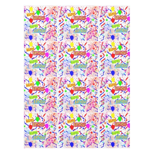 Gelukkige verjaardag tafelkleed (Voorkant)