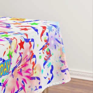 Gelukkige verjaardag tafelkleed