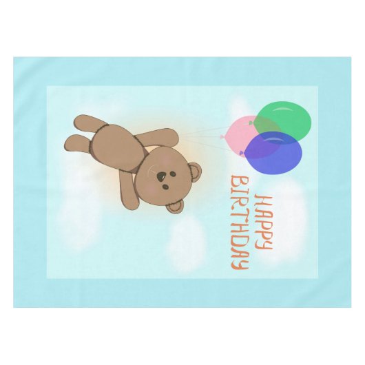 Gelukkige verjaardag tafelkleed (Voorkant (Horizontaal))