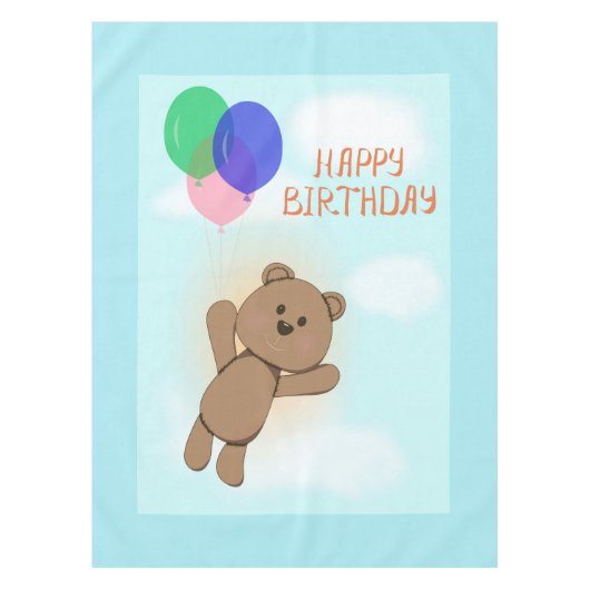 Gelukkige verjaardag tafelkleed (Voorkant)