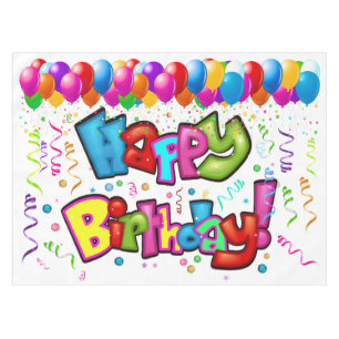 Gelukkige Verjaardag Tafelkleed Banner