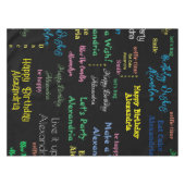 Gelukkige Verjaardag Tafelkleed Gepersonaliseerde  (Voorkant (Horizontaal))