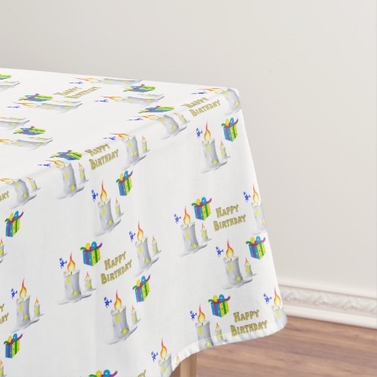 Gelukkige Verjaardag Tafelkleed kaarsen (Voorbeeld)
